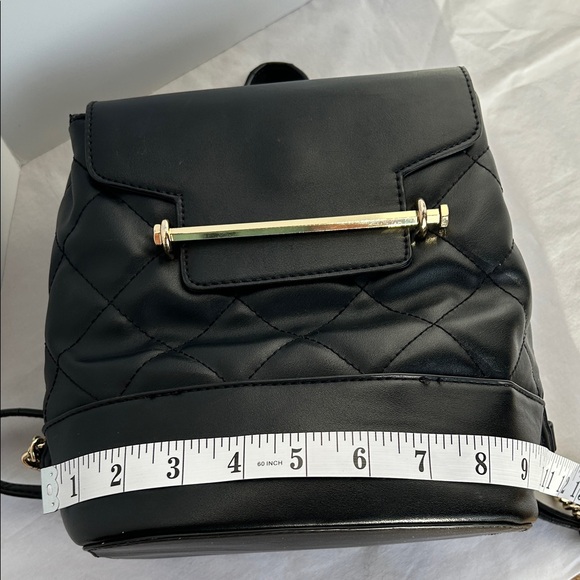 Call It Spring Black Quilted Backpack with Gold Accents - Picture 7 of 12